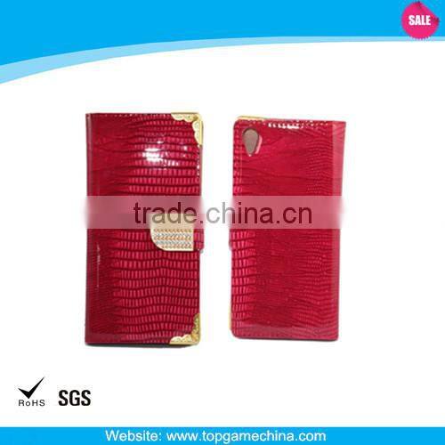 Book style leather case for mobile phone sony xperia Z1 L39h, easy sell