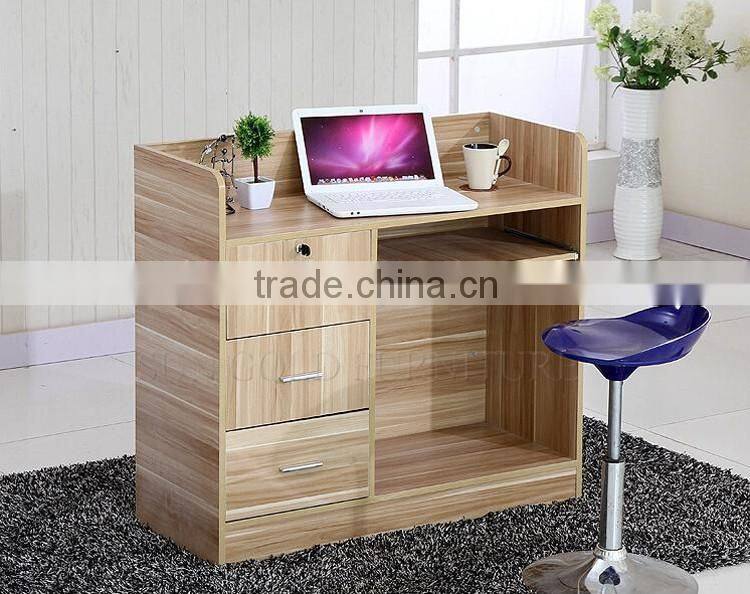 Wooden reception desk, small salon reception desk shop counter table design (SZ-RTB003)