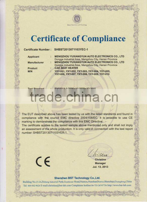 OEM round three levels heater for dorman seat heater