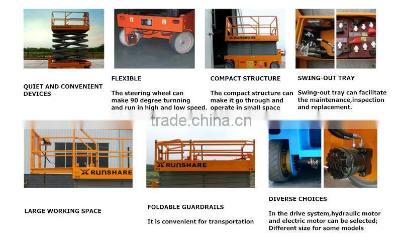 CE approved 12 m self-propelled electrical genie scissor lift
