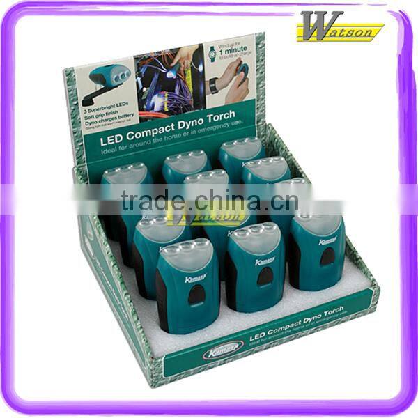 Paper Corrugated Counter Display Box For LED Dyno Torch/Electronic
