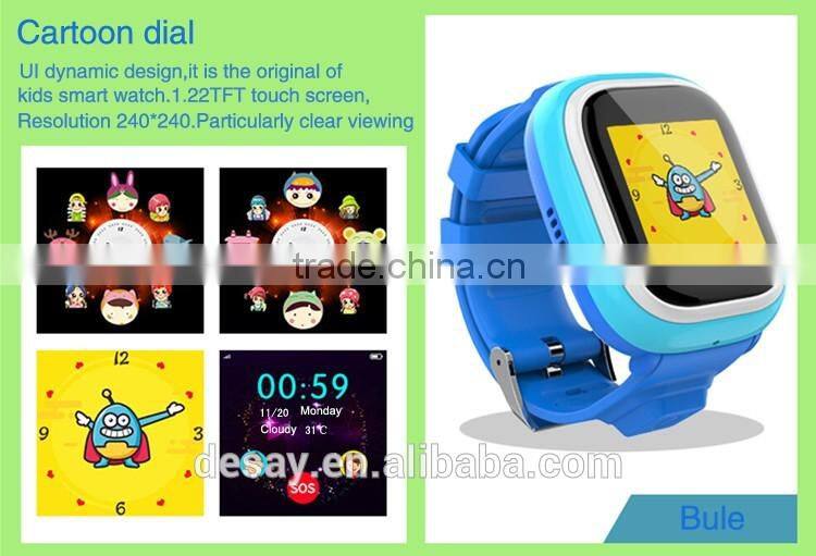 Desay SOS Two-way Calling GSM(2G) SIM BT3.0 Anti-lost GPS/LBS Tracking Watch IOS Android for kids DS-C602