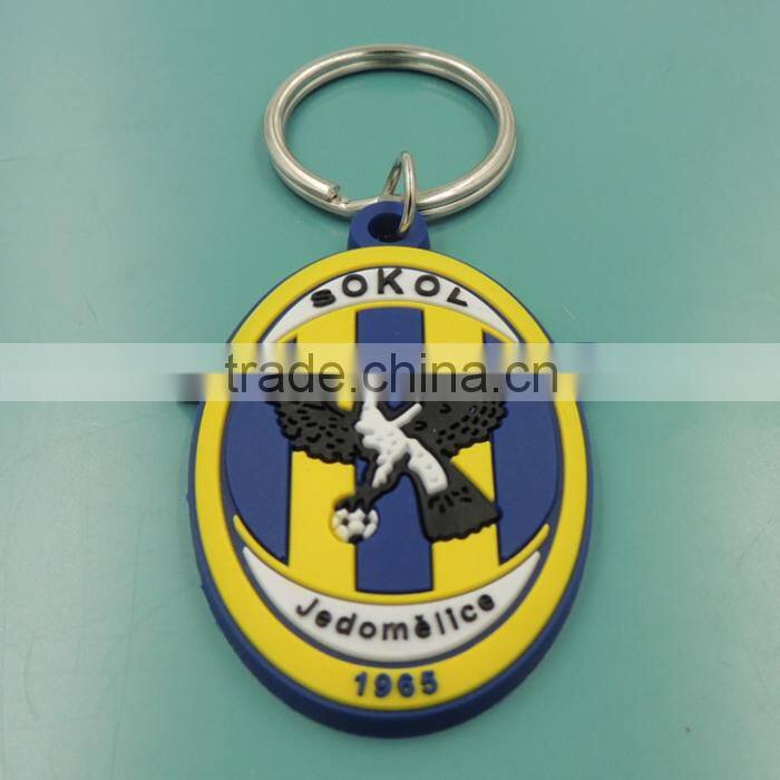 2015 cheap price silicone promotional keychain, 2D, 3D pvc keychain