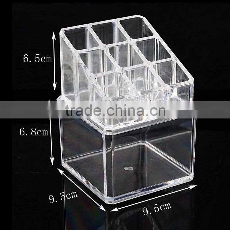 2016 new style ACRYLIC,PS,PET, PP, custom acrylic makeup organizer cosmetic display case