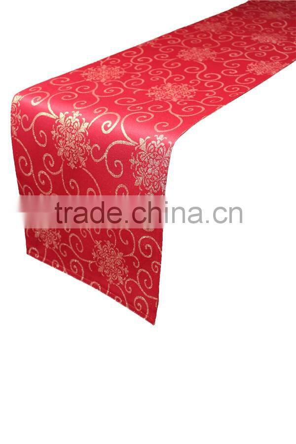 Fancy Design Polyester Dinning Jacquard Christmas Table Runner