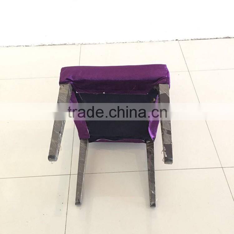High quality wholesale luxury hotel furniture stainless steel frame metal BANQUET WEDDING CHAIR/ PU DINING CHAIR for sale