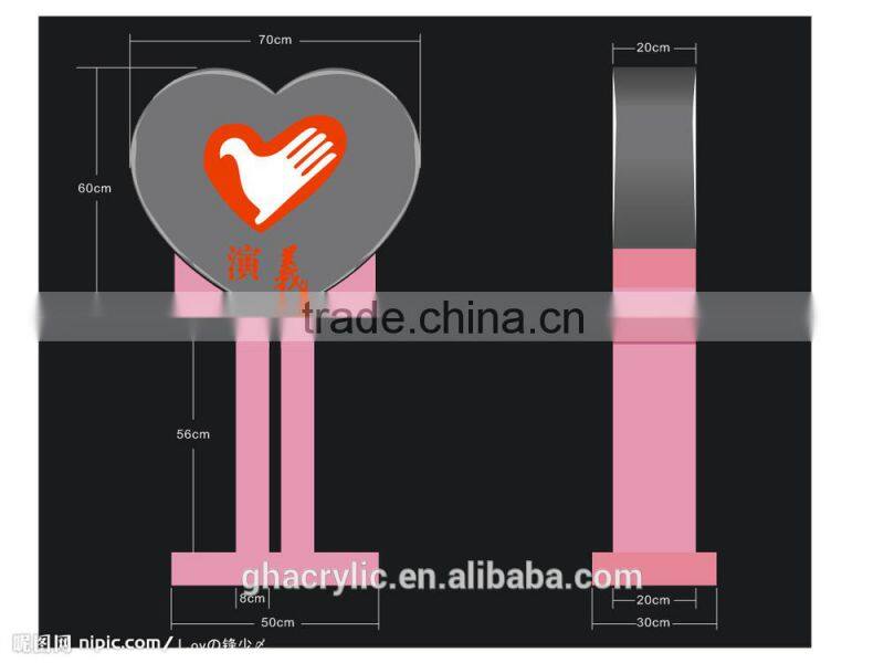 2015 Pick color Customized Size Acrylic donation box with lock