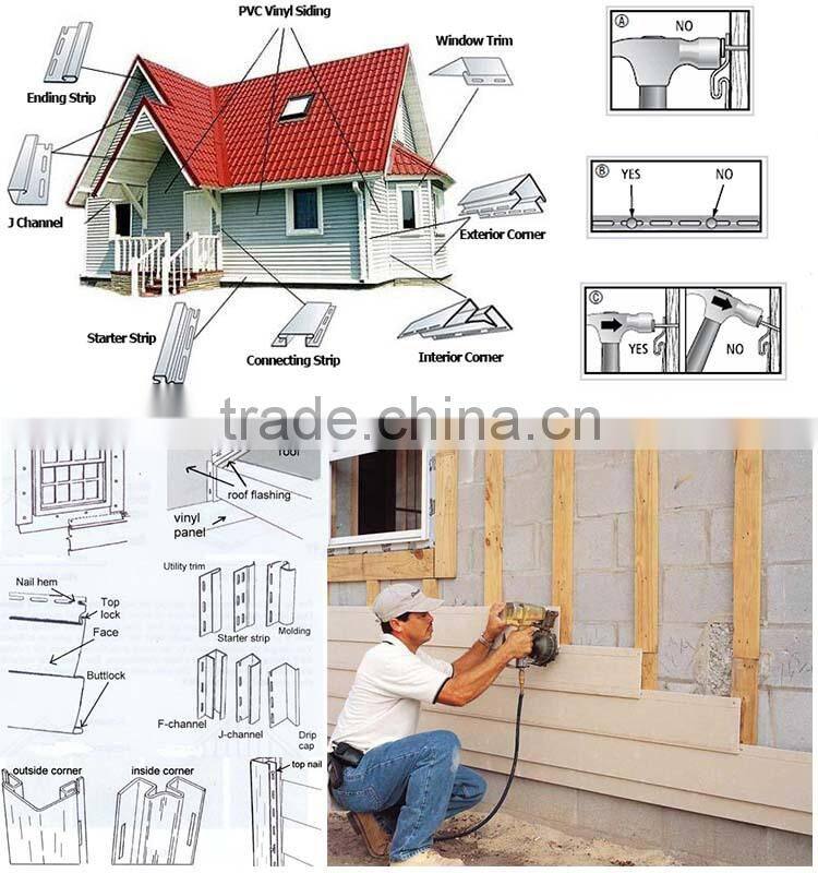 Plastic Decorative Exterior Wall Panel 8 Inch Vinly Siding