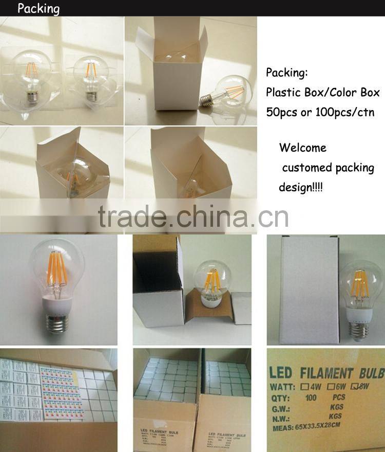 Hot Sales 110V-240V E27 E26 B22 glass led bulb a19