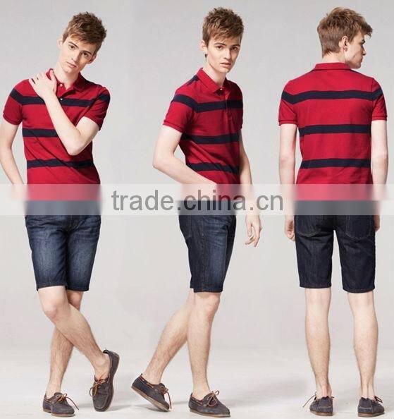 2014 polo brand summer striped shirt men 100% nylon polo shirt