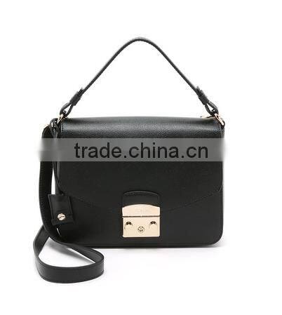 2016 Black PU Leather Lady Handbags Fashion Bags