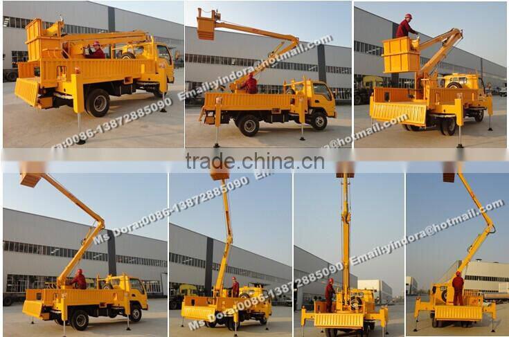 Forland 12 14 16 meters aerial platform truck, truck mounted aerial work platform, aerial bucket truck