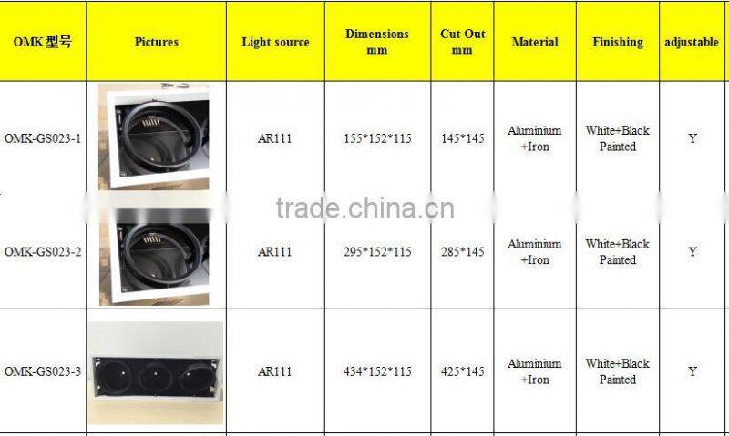 one head /two head /three head MR111 LED Grille light housing