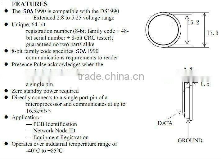 Ibutton Chip DS1990A-f5 Customized