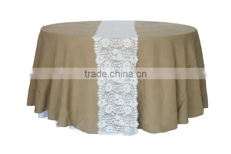 Wholesale lace wedding table runner for burlap tablecloth