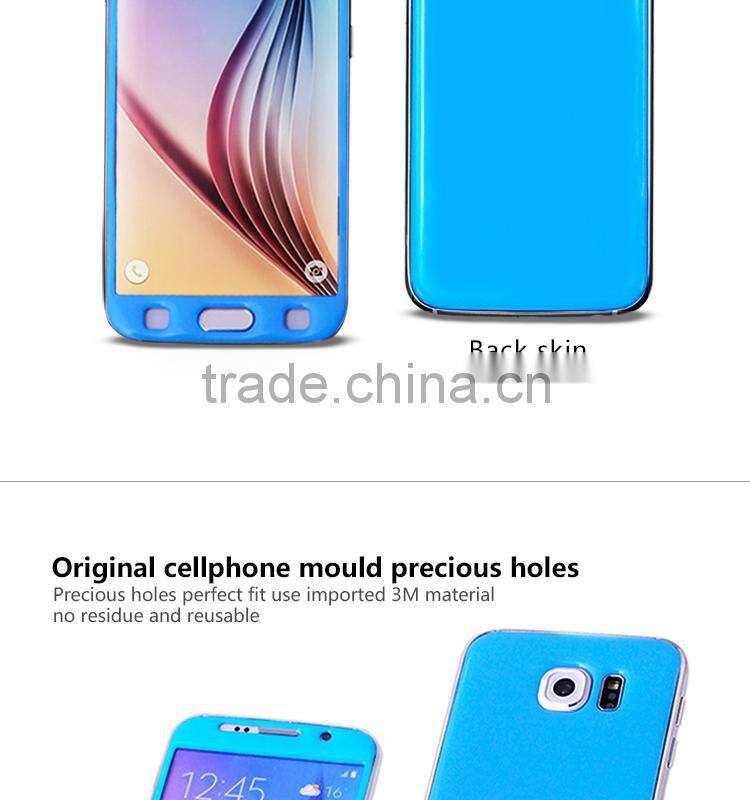 black soild color type mobile phone cover sticker for samsung s6