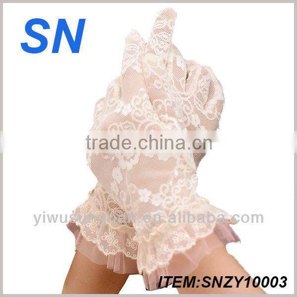 YiWu hot fashion high quality new style wholesale cheap colored lace party gloves