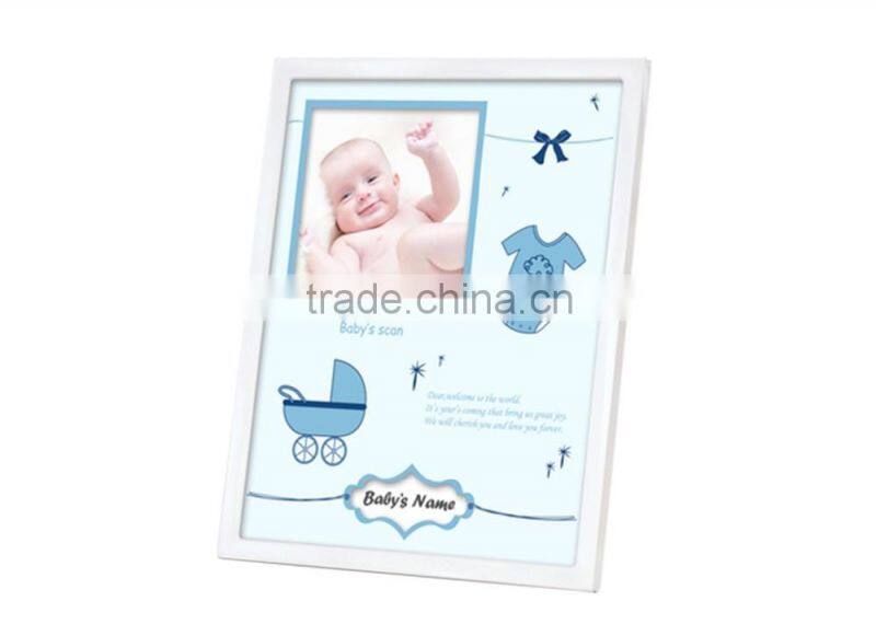 Beautiful Cardboard Paper Baby And Babyprints Single Aluminum Picture Frame