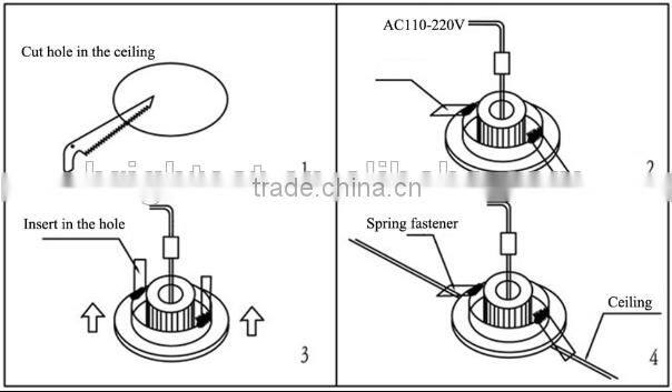 125mm Hole Size Warm White COB LED Down Light 20W
