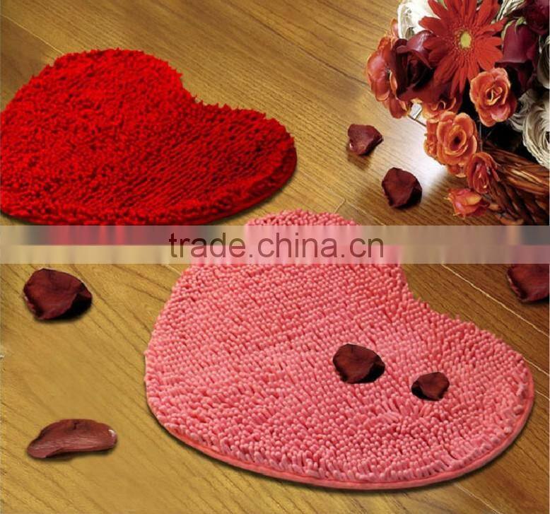 chenille high pile floor mat with anti slip base