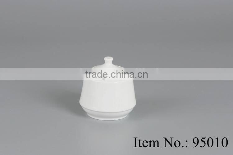 durable white ceramic sugar pot for kitchen