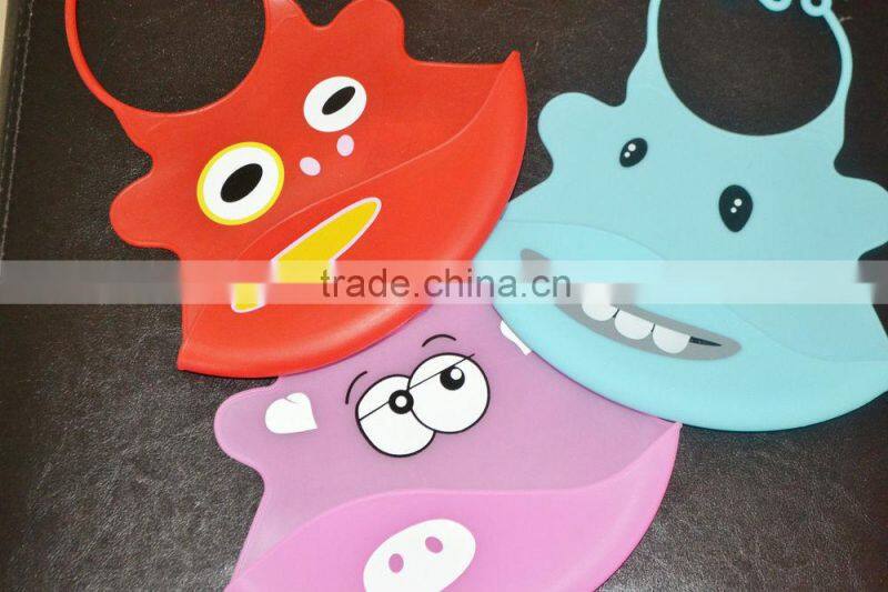 Lovely Cartoon Animal silicone baby bib