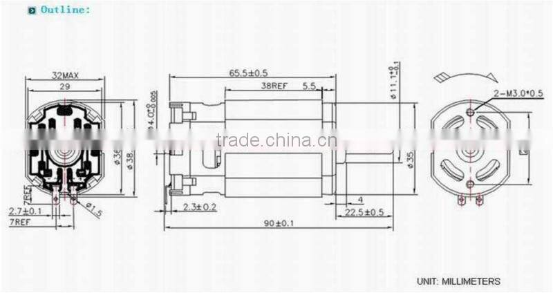 Permanent Magnet DC Motor (FS-550SA)