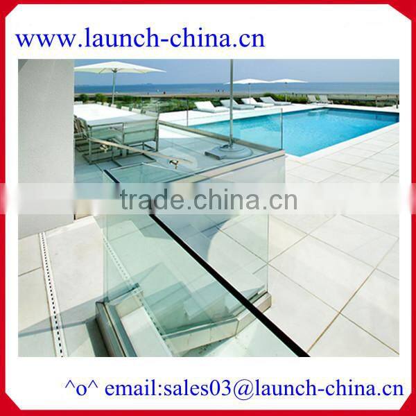 edges polished tempered glass panel for swimming pool fence