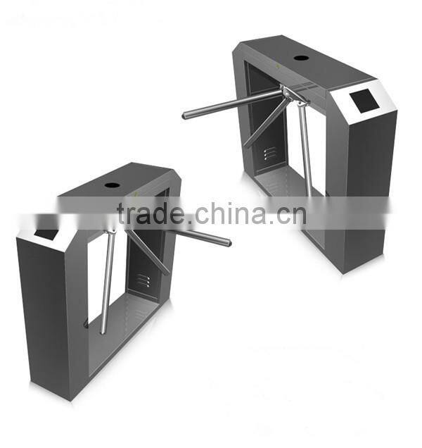 304 stainless steel iron gate designs for supermarket 2mm thick shell RS485 communication tripod barrier