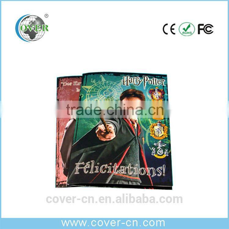 Custom 2015 Newest christmas music greeting card New Year sound voice recording card