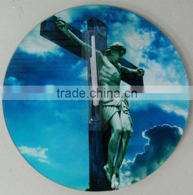 decorative glass wall mounted clock