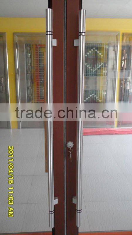 Coffee colour aluminum door with High-grade shake handshandle can be used for balcony or caffee bar