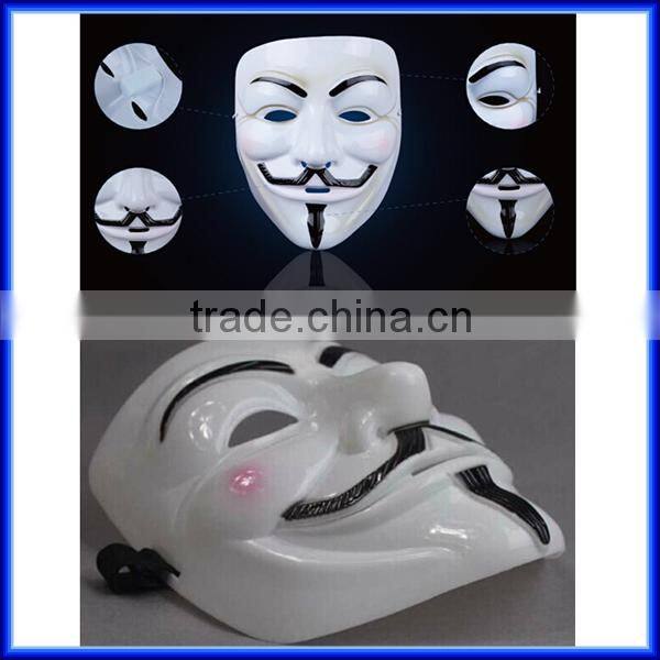 Hot anonymous resin V for vendetta mask for adult costume cosplay, odor eliminating masquerade masks halloween party masks