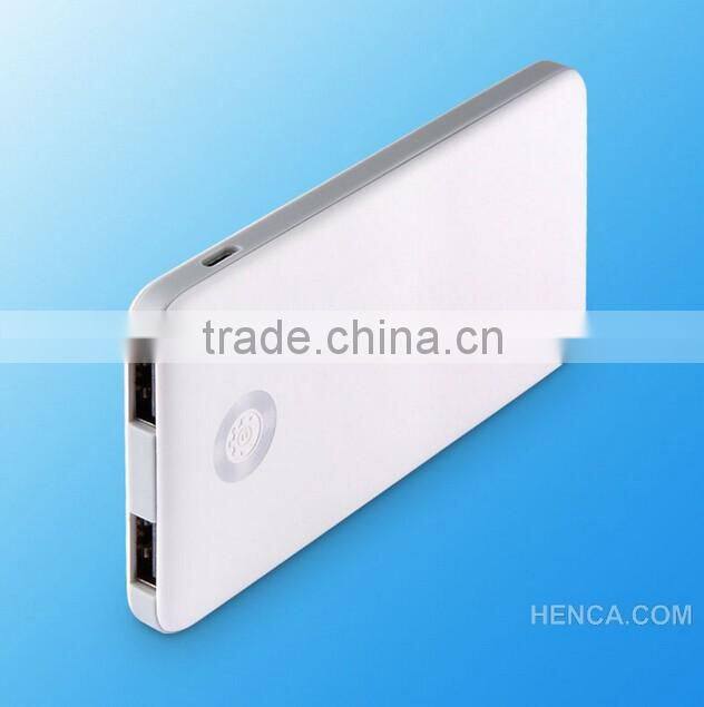 Portable thin 5000mAh power bank mobile battery charger