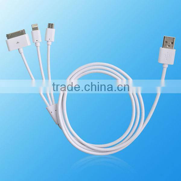 3 In 1 Multi Usb Data Cable For Iphone For Samsung