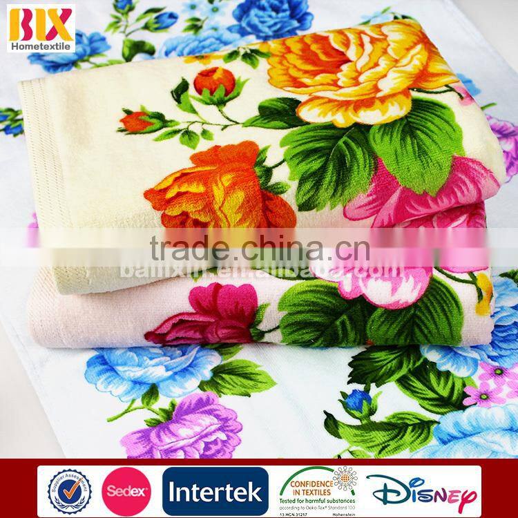 Wholesale alibaba cotton velour reactive printing towel