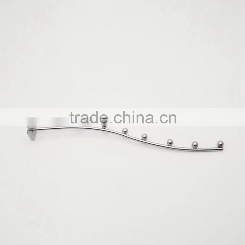 Supermarket beaded hooks single prong pegboard hook for tools