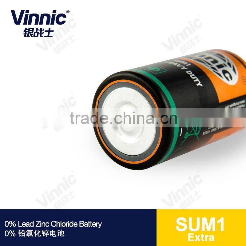 d size r20p battery 1.5v sum1 extra 0% Lead Zinc Chloride Dry Battery