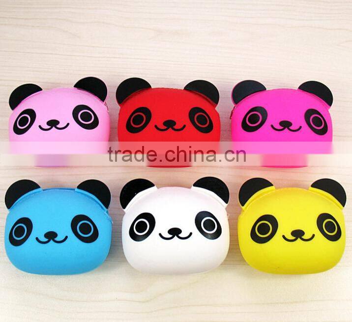 New design panda silicone smart coin wallet durable silicon coin pouch