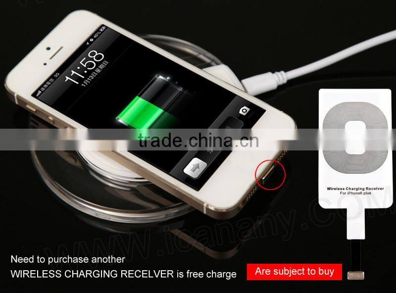 crystal qi wireless charger for mobile phone