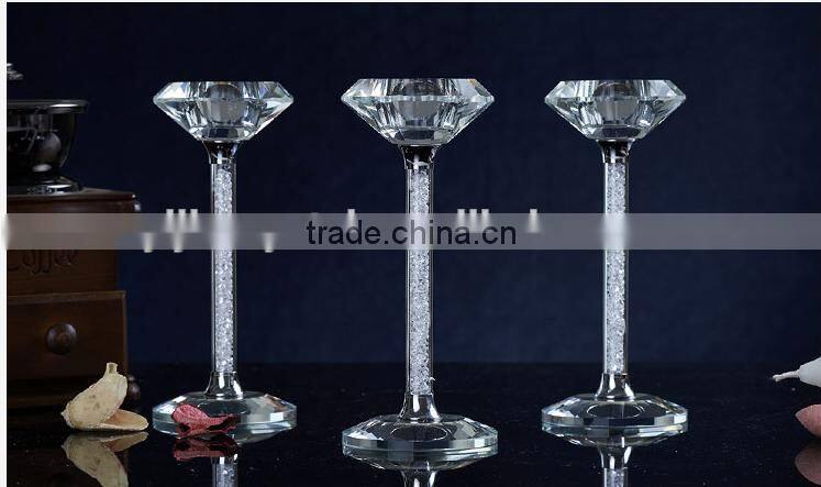 diamond shape crystal candle holder/tealight holder