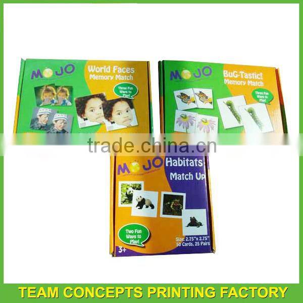 Printing factory custom card game for kids