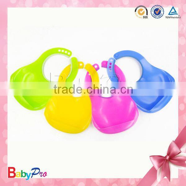 2014 Hot Sale Colorful Plastic Bibs For Toddlers Baby Plastic Bib