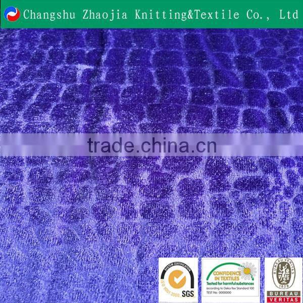 China supplier crocodile wholesale embossed upholstery velvet fabric ZJ011-2
