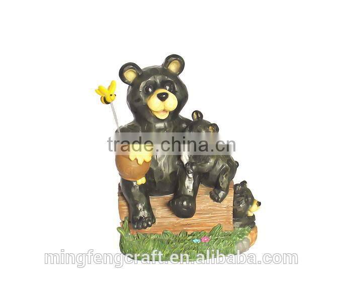 Animated Sitting Father baby bear indoor decoration
