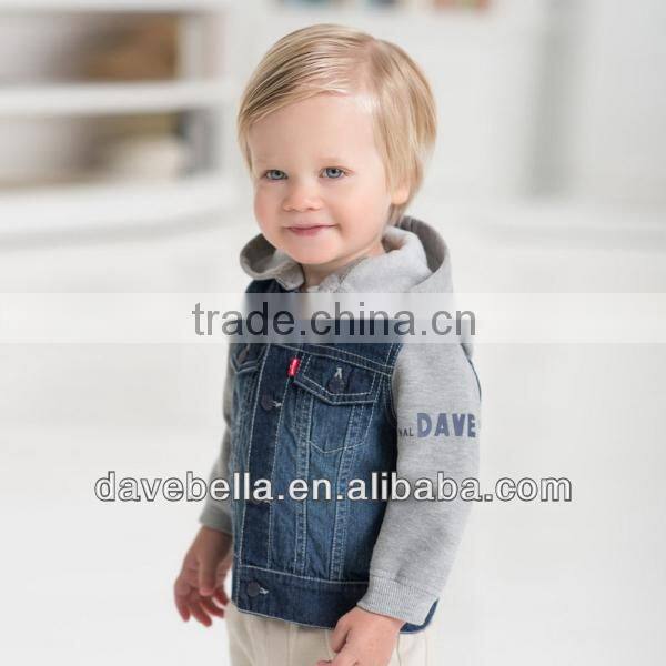 DB450 dave bella 2014 spring new arriv infant clothes toddler coat baby outwear kids hoodie wholesale children clothes coat