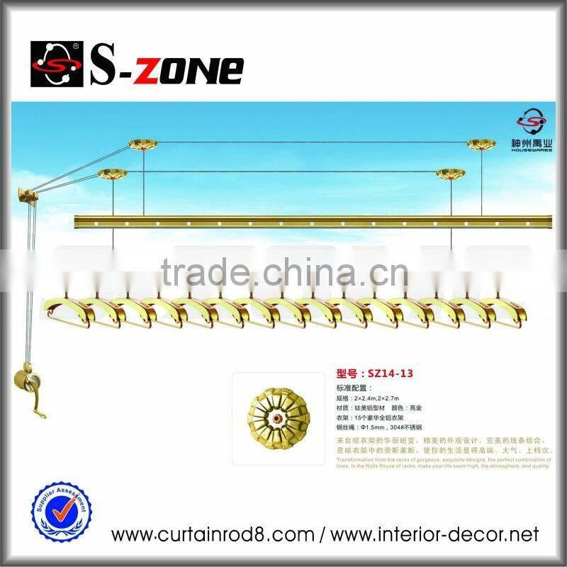 Fast delivery Balcony adjustable Clothes Drying Rack with diamond shape design