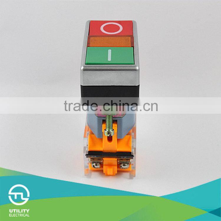 Instantaneous type 600V 10A two position push button with light