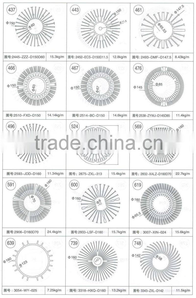 Sunflower Aluminum Radiator Section , Aluminum Heat Sink For LED Lamp