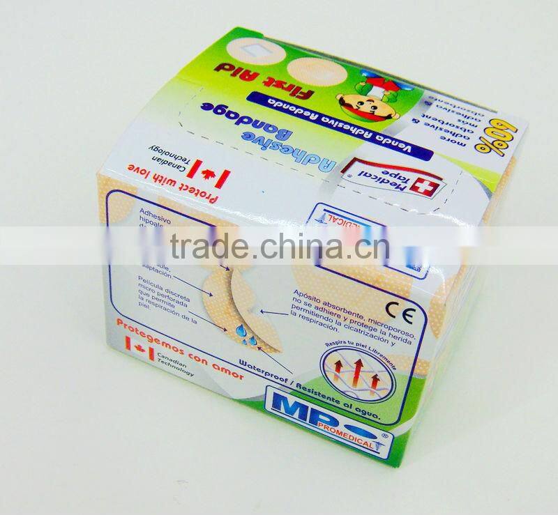 MH02-4 Round Disposable Adhesive Bandage PVC Waterproof First Aid Medical Wound Adhesive Plasters